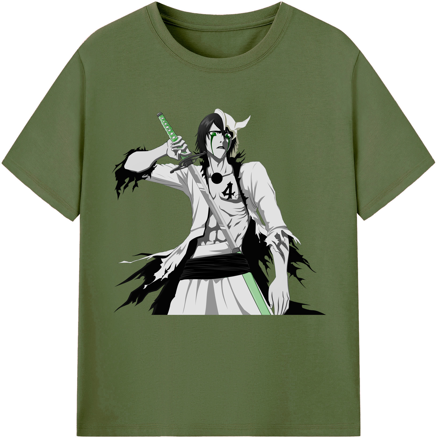 （画像用） ブリーチ ウルキオラ·シファー BLEACH Ulquiorra cifer 綿100％半袖Tシャツ（フロントプリント）